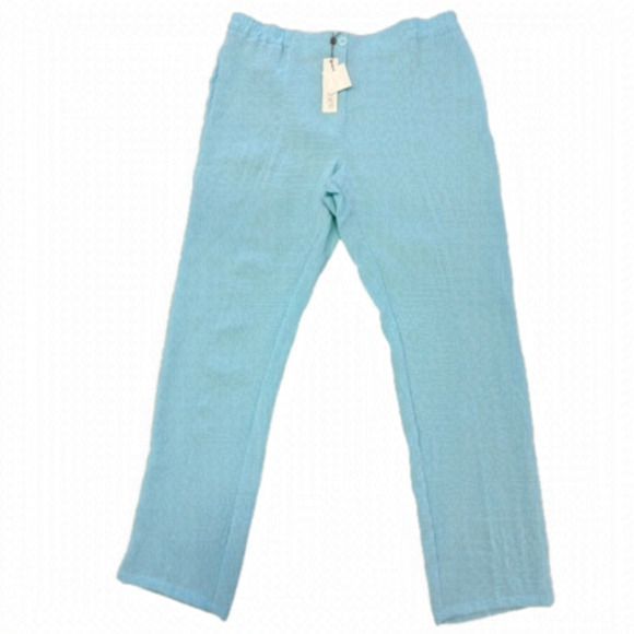 Spanner straight leg pants, lightweight, 80's pastel aqua blue Size 12 - Picture 1 of 10